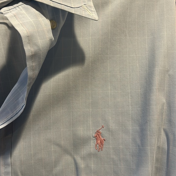 Ralph Lauren Yarmouth Men’s 16, 32/33 pale blue and pink. - Picture 3 of 4